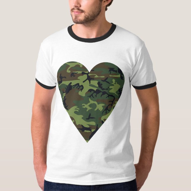 Green Camouflage Pattern, Military Pattern, Army T-Shirt (Front)