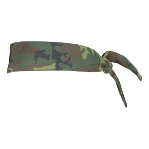 Green Camouflage Pattern, Military Pattern, Army Tie Headband