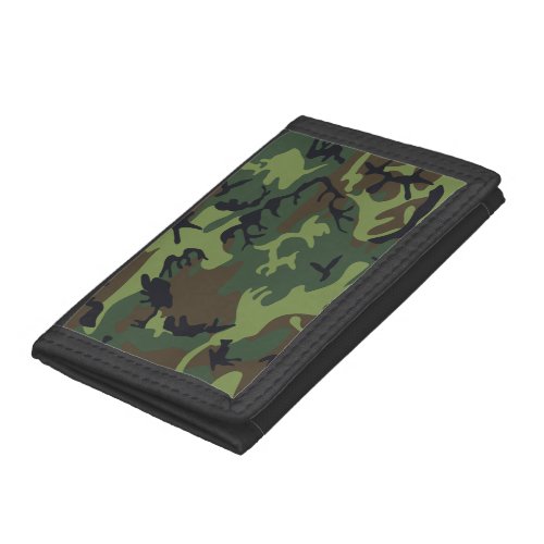 Green Camouflage Pattern Military Pattern Army Trifold Wallet