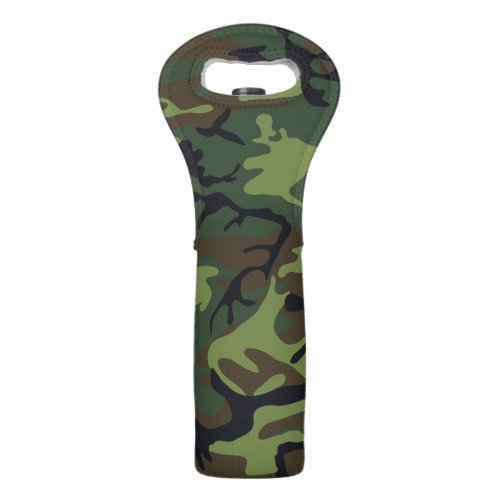 Green Camouflage Pattern Military Pattern Army Wine Bag
