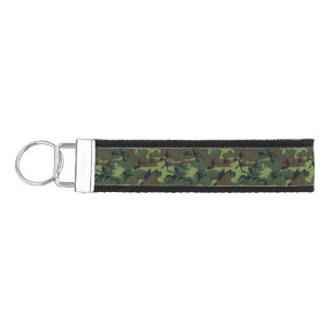 Green Camouflage Pattern, Military Pattern, Army Wrist Keychain