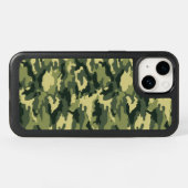 Green Camouflage Pattern Otterbox iPhone 14 Case (Back Horizontal)