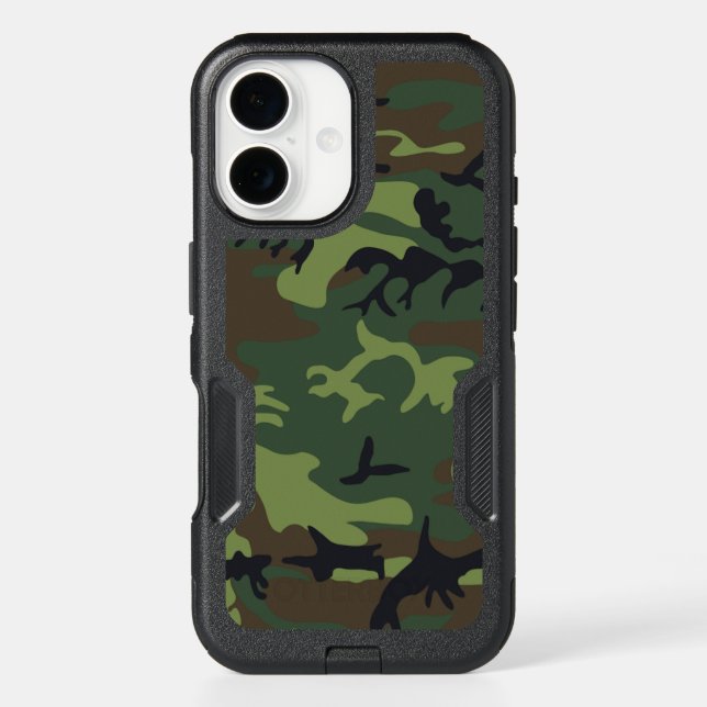 Green Camouflage Pattern Otterbox iPhone Case (Back)
