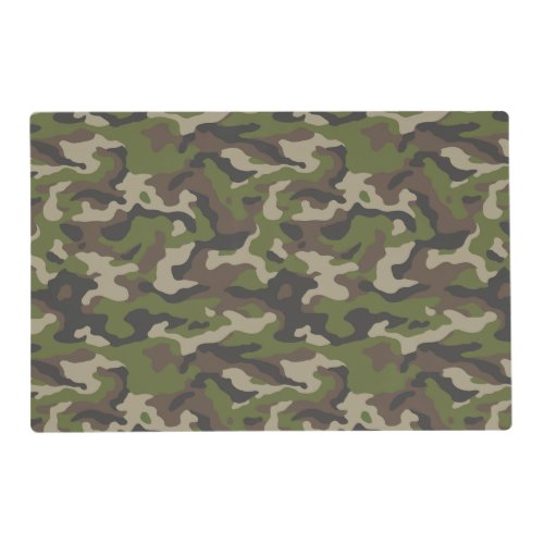 Green Camouflage Pattern Placemat