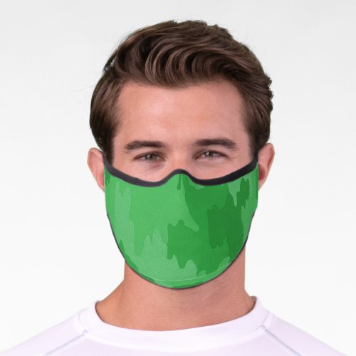 Green Camouflage Pattern Premium Face Mask