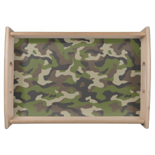 Green Camouflage Pattern Serving Tray