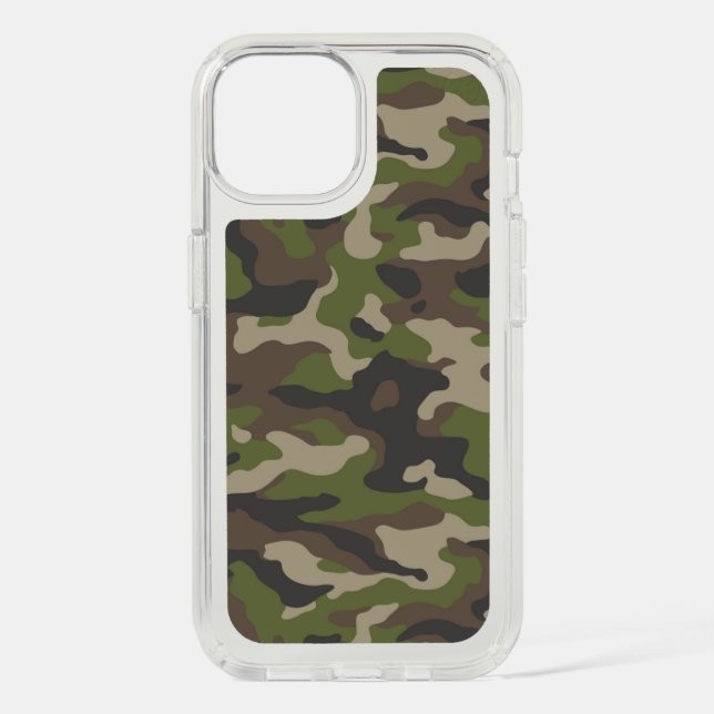 Green Camouflage Pattern Speck iPhone Case (Front)