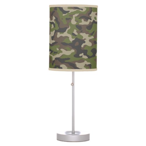 Green Camouflage Pattern Table Lamp