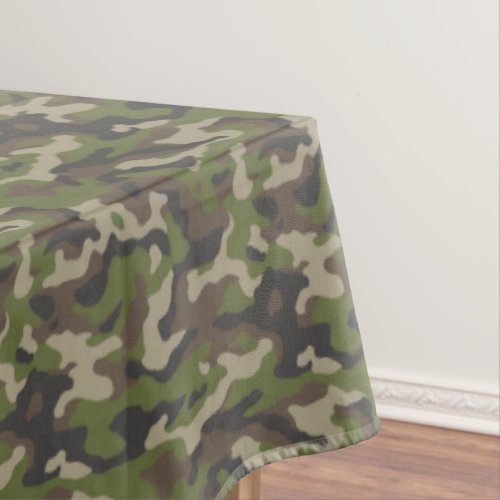 Green Camouflage Pattern Tablecloth