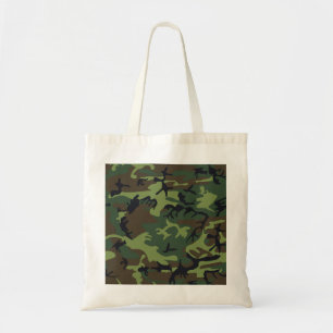 Green Camouflage Pattern Tote Bag