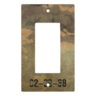 Green camouflage pattern vintage V2.0 Light Switch Cover
