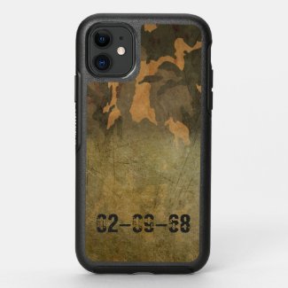 Green camouflage pattern vintage V2.0 OtterBox Symmetry iPhone 11 Case