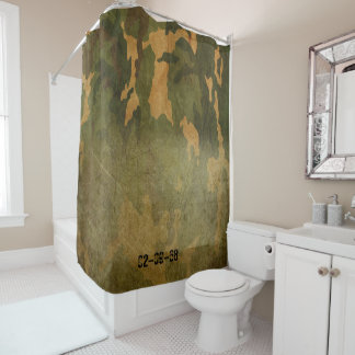 Green camouflage pattern vintage V2.0 Shower Curtain