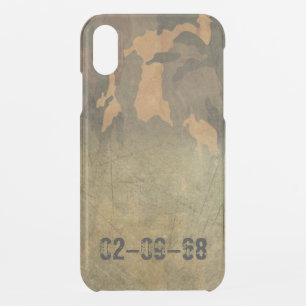 Green camouflage pattern vintage V2.0 iPhone XR Case