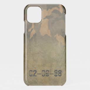 Green camouflage pattern vintage V2.0 iPhone 11 Case