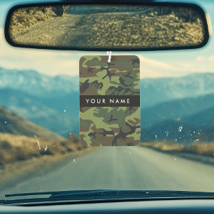 Green Camouflage Pattern, Your name, Personalize Air Freshener