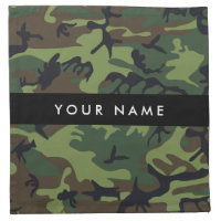 Green Camouflage Pattern, Your name, Personalize