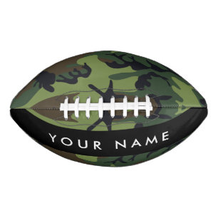 Green Camouflage Pattern, Your name, Personalize Football