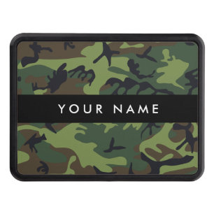 Green Camouflage Pattern, Your name, Personalize Hitch Cover