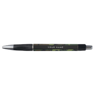 Green Camouflage Pattern, Your name, Personalize Pen