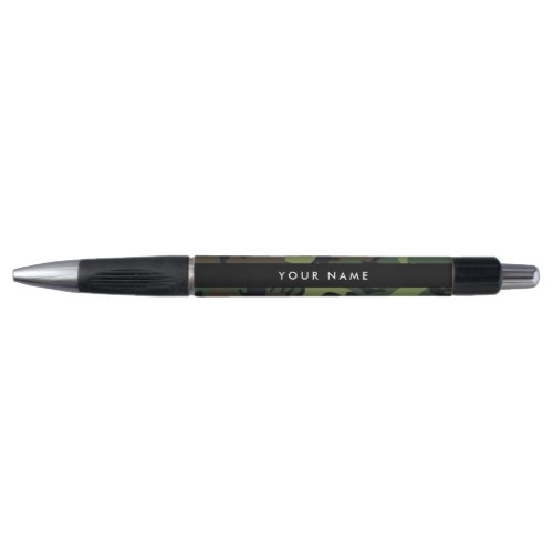 Green Camouflage Pattern Your name Personalize Pen