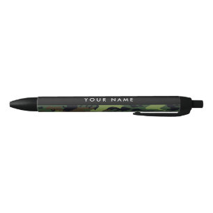Green Camouflage Pattern, Your name, Personalize Pen
