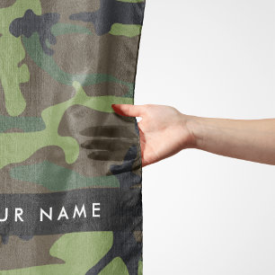 Green Camouflage Pattern, Your name, Personalize Scarf