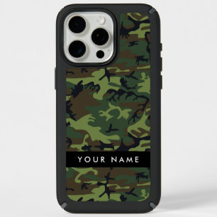Green Camouflage Pattern, Your name, Personalize iPhone 15 Pro Max Case