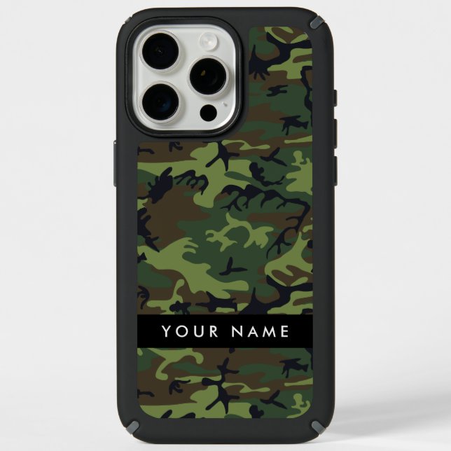 Green Camouflage Pattern, Your name, Personalize Speck iPhone Case (Front)