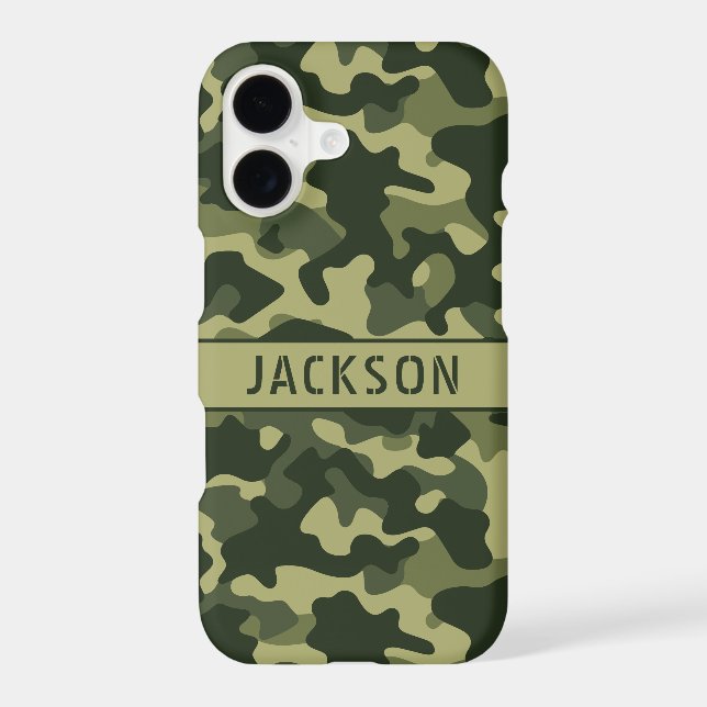 Green Camouflage Personalized  Case-Mate iPhone Case (Back)
