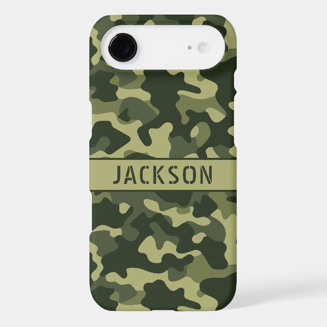 Green Camouflage Personalized Case-Mate iPhone Case (Back)