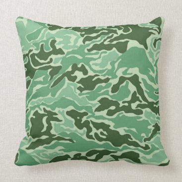 Green Camouflage Pillow Green Camouflage Pillow