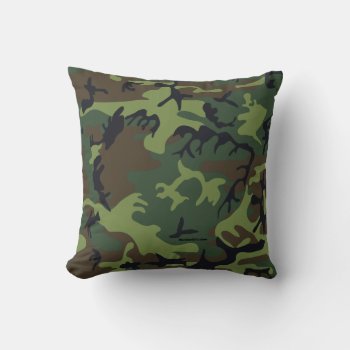 Green Camouflage Pillows by Method77 at Zazzle