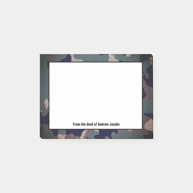 Green Camouflage Post-it Notes (Front)
