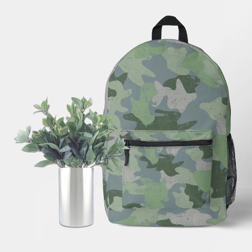 Green Camouflage  Printed Backpack