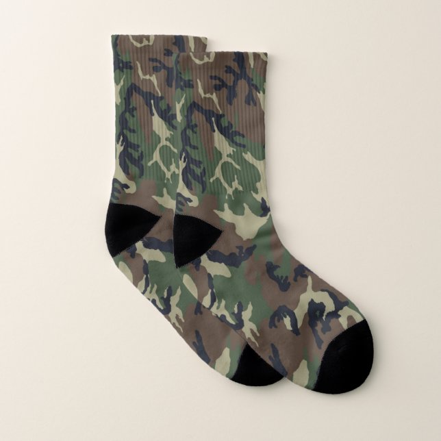 Green Camouflage Socks (Pair)