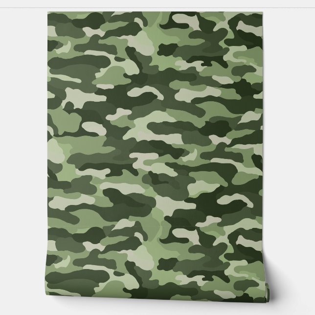 Green Camouflage Wallpaper (Unrolling)