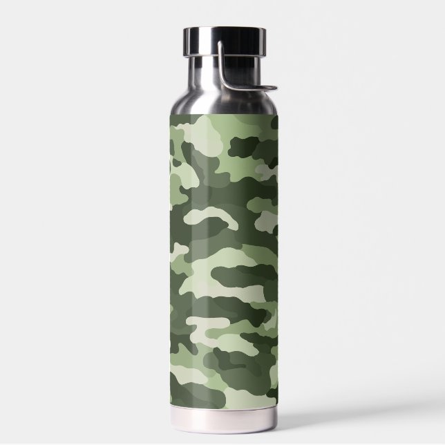 Green Camouflage Water Bottle (Left)