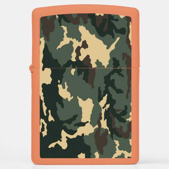 Green Camouflage Zippo Lighter (Front)