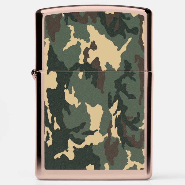 Green Camouflage Zippo Lighter (Front)
