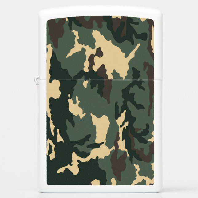 Green Camouflage Zippo Lighter (Front)