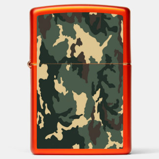 Green Camouflage Zippo Lighter