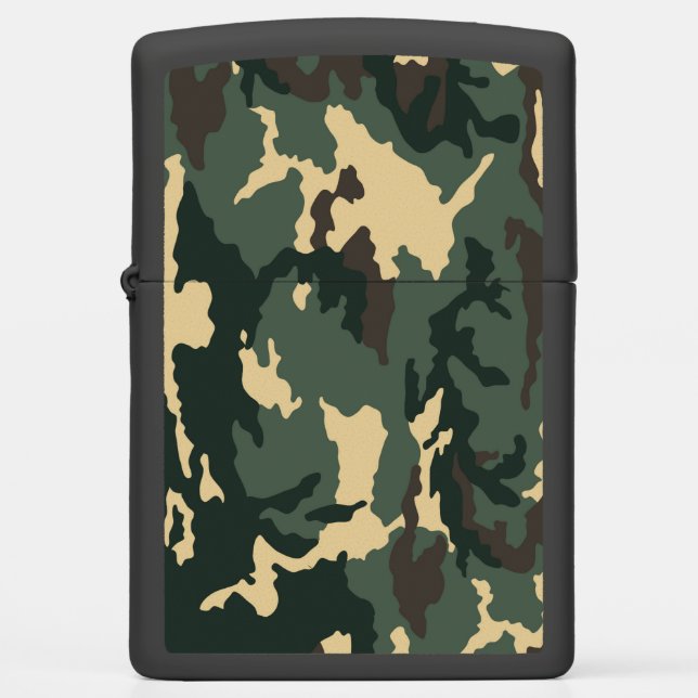 Green Camouflage Zippo Lighter (Front)