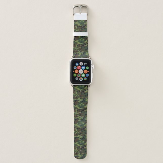 Green Camouflaged Apple Watch Band (Front)