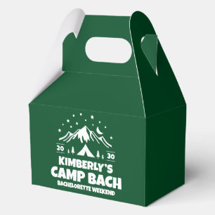 Green Camp Bach Party Favor Boxes