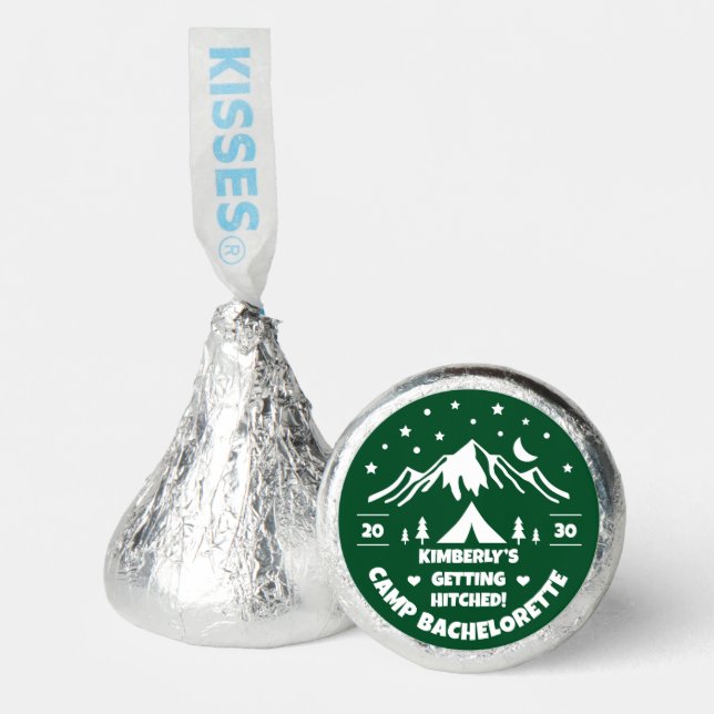 Green Camp Bachelorette Party Hershey®'s Kisses® (Front)