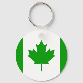 Green Canada-Flag Key-Chain Keychain
