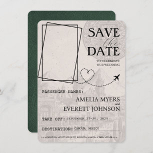 Green Cancun Passport Save The Date
