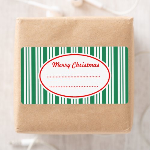 Green Candy Christmas Kitchen Gift Tags Labels