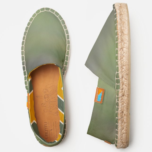 green canvas fade maybe with green and gold liner espadrilles (Side)